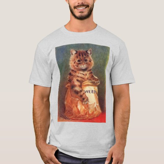 Mixed Sweets Cat by Louis Wain Tシャツ (正面)