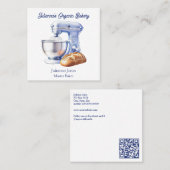Mixer Bread Bakery Pastry Chef スクエア名刺 (正面/裏面)