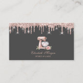 Mixer Flower Hearts Rose Gold Drips Bakery   名刺 (正面)