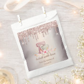 Mixer Flowers Rose Gold Glitter Drips Bakery フェイバーバッグ (クリップ留めされた状態)