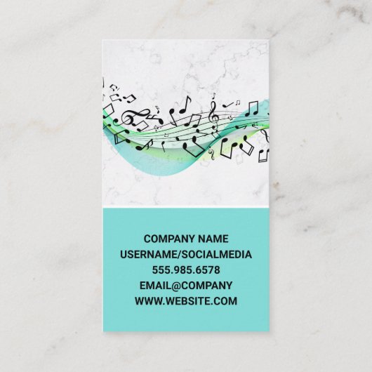 Mixer Instrument | Musical Notes Head Phones 名刺 (裏面)