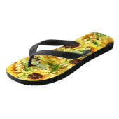 MixNMatch咲く美しいひまわりの花ビーチサンダル ビーチサンダル (アングル)