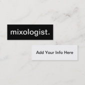 Mixologistの名刺 スキニー名刺 (正面/裏面)