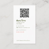 Mixologist Branding | Cocktail-Inspired Mobile Bar 名刺 (裏面)