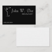 Mixologyのバーテンダーの名刺 名刺 (正面/裏面)