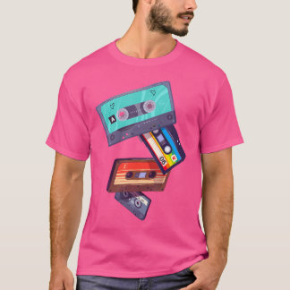 Mixtapeカセットヴィンテージ80S 90Sスタイルレトロビア Tシャツ
