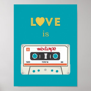 Mixtapeレトロポスター ポスター