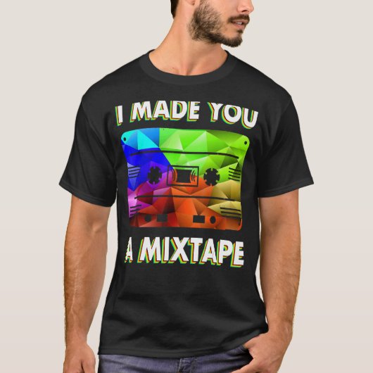 Mixtape 80s 90sヴィンテージ衣装レトロ男性へWome Tシャツ (正面)