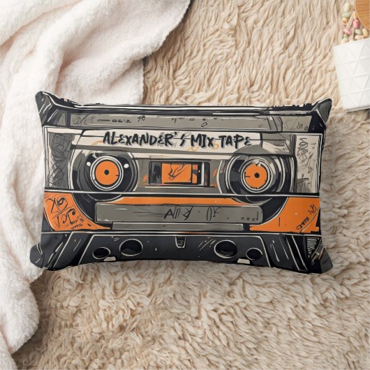 Mixtape Memories Lumbar Pillow ランバークッション (ブランケット)