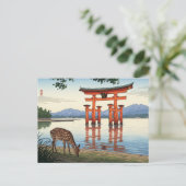 Miyajima Floating Torii Itsukushima Shrine Travel ポストカード (スタンド正面)