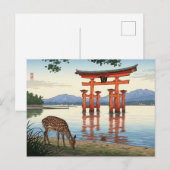 Miyajima Floating Torii Itsukushima Shrine Travel ポストカード (正面/裏面)