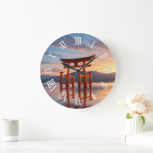 Miyajima Floating Torii Itsukushima Shrine Travel ラージ壁時計 (ホーム)