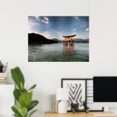 Miyajima Watercolor ポスター (ホームオフィス)