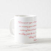 Miyamoto Musashiの引用文 コーヒーマグカップ (正面左)