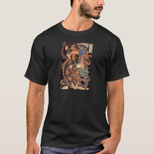 Miyamoto Musashiインク絵画 Tシャツ (正面)