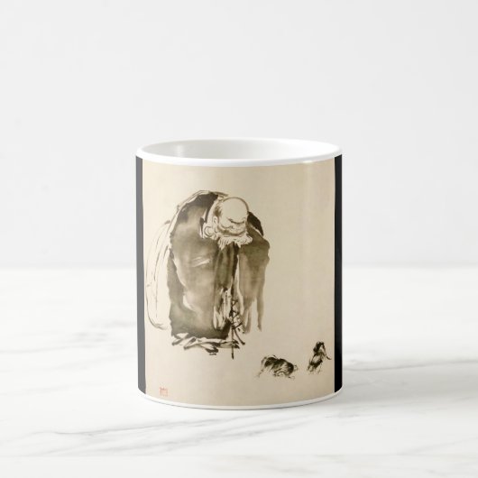 Miyamoto Musashi著絵を描きます、c.の17世紀 コーヒーマグカップ (中央)