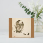 Miyamoto Musashi著絵を描きます、c. 1600's ポストカード (スタンド正面)