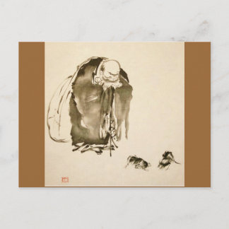 Miyamoto Musashi著絵を描きます、c. 1600's ポストカード