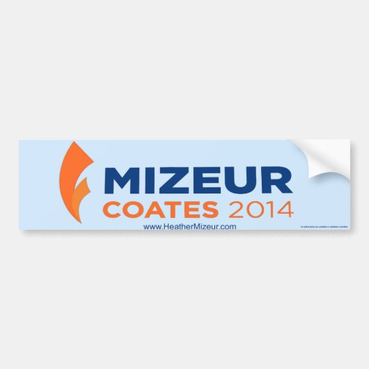 Mizeur Coates 2014のバンパーステッカー バンパーステッカー (正面)