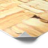 MizrachとKotel西壁小さな文字 ポスター (角)