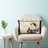 Mizuno Toshikataの水野年方、Courtesan -アジア芸術 ランバークッション (椅子)