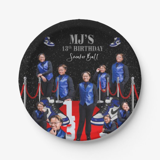 MJのスニーカー・ボール ペーパープレート (正面)