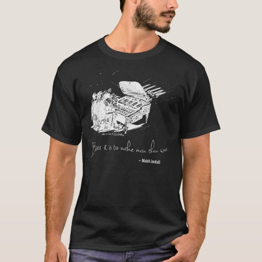 MJのTシャツ-よりよい音楽(黒)を作ることです Tシャツ (正面)
