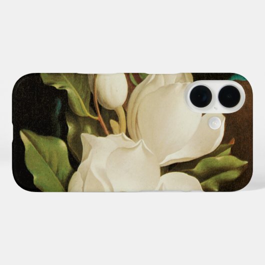 MJ Headeによる青いベルベットの布の上の巨大なマグノリアス Case-Mate iPhoneケース (裏面 (横))