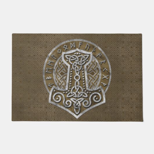 Mjolnir -トールのハンマー ドアマット (正面)