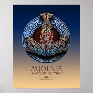 Mjolnir - Thor's Hammer Poster (16x20") ポスター