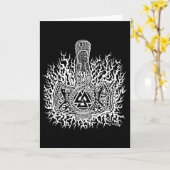 Mjolnir - Valknutの挨拶状 カード (黄色い花)