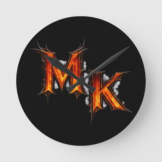 MKインヘルナルゴシックエンブレム ラウンド壁時計 (正面)