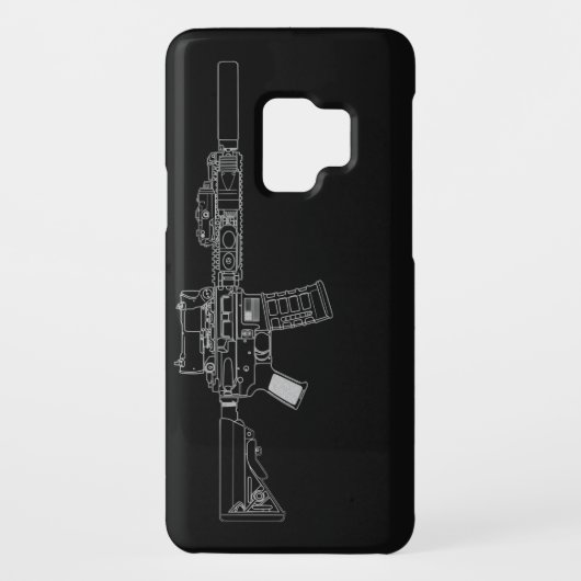 Mk18モダンな0 S9場合の黒 Case-Mate Samsung Galaxyケース (裏面)