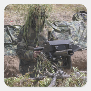 MK-19擲弾発射機を持つ兵士 スクエアシール