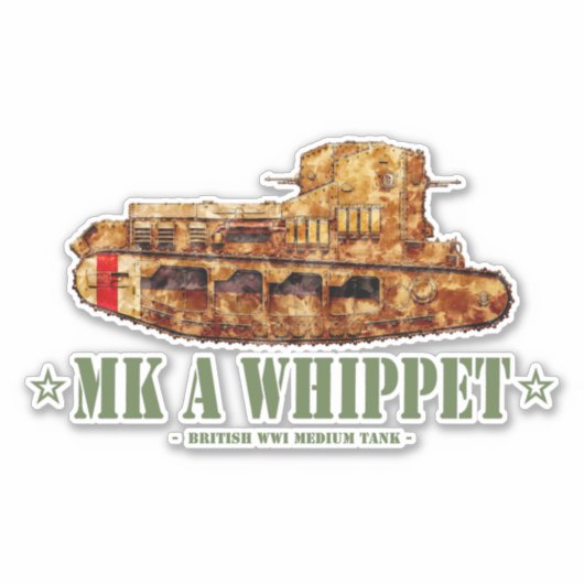 MK A Whipet World War One British Medium Tank WWI シール (正面)