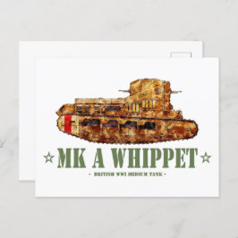 MK A Whipet World War One British Medium Tank WWI ポストカード