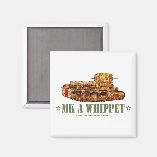MK A Whipet World War One British Medium Tank WWI マグネット (正面/裏面)