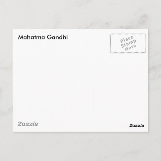 MKGandhi ポストカード (裏面)