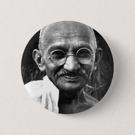 MKGandhi 缶バッジ (正面)