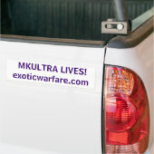MKULTRAの生命! exoticwarfare.com バンパーステッカー (トラック上)