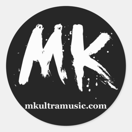 MKULTRA音楽ラウンドステッカー#2 ラウンドシール (正面)