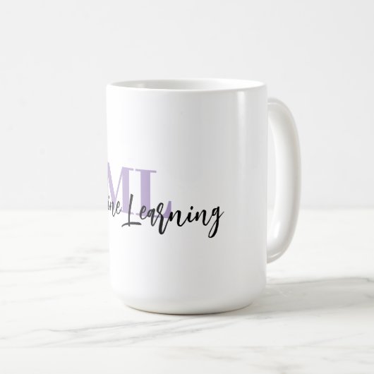 ML White Mug – For Machine Learning Lovers 💜☕ コーヒーマグカップ (正面右)