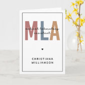 MLA医パーソナライズされた師助手 カード (黄色い花)