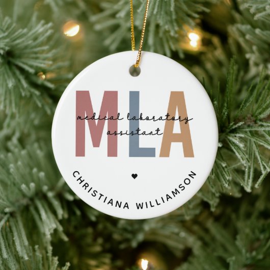 MLA医パーソナライズされた師助手 セラミックオーナメント (ツリー)