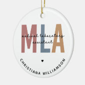 MLA医パーソナライズされた師助手 セラミックオーナメント (左)
