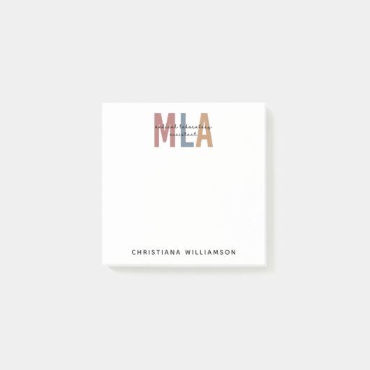 MLA医パーソナライズされた師助手 ポストイット (正面)
