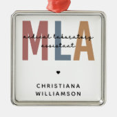 MLA医パーソナライズされた師助手 メタルオーナメント (正面)