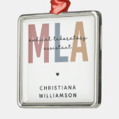 MLA医パーソナライズされた師助手 メタルオーナメント (左)