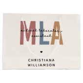 MLA医パーソナライズされた師助手 ラージペーパーバッグ (裏面)