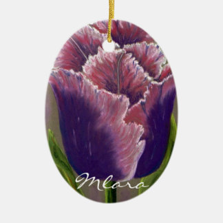 Mlara著チューリップの芸術作品を持つオーナメント セラミックオーナメント